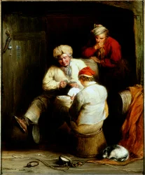 Karty do gry przemytników (olej na płótnie)