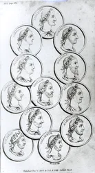 Portrety cesarzy rzymskich, z "Historii upadku cesarstwa rzymskiego", tom I, autorstwa Edwarda Gibbona, 1808 r.