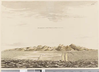 Strona 16 Otaheite, kiedy Point Venus nosi S.W. przez W. 5 mil odległych, 1768-75 (wc)