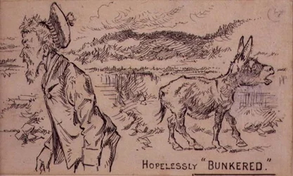 Beznadziejnie w bunkrze, ilustracja z magazynu „Graphic”, wyd. c.1870 (lito)