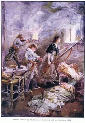 Bohaterska obrona Madeleine de Vercheres i jej braci 1692, ok. 1920