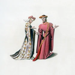 Suknia dworska, XIV w., 1843 r.