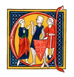 Pierwsza litera C, początek XIV wieku, 1843.