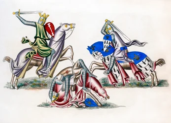 Walczący rycerze, ok. 1260, 1843 r.