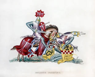 Walczący rycerze, ok. 1260, 1843 r.