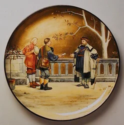 Sprawiedliwość, ilustracja do „Siedmiu wieków człowieka” Szekspira, podstawka do ładowania wykonana przez Minton