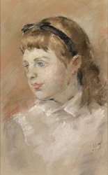 Głowa dziewczyny, ok. 1920 (pastel na papierze)