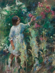 W ogrodzie, ok. 1900