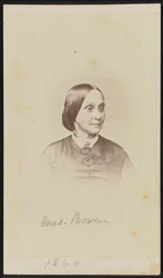 Carte-de-visite portret pani. Bowena, 1866.