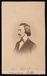 Portret Theodore Nicholasa Gilla 1837-1914, w latach 1865-1870.