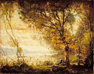 Zachód słońca nad Mystic River, Connecticut