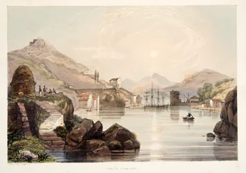Port w Passages, z książki „Szkice krajobrazów w baskijskich prowincjach Hiszpanii, z wyborem muzyki narodowej”, wydanej w 1838 roku