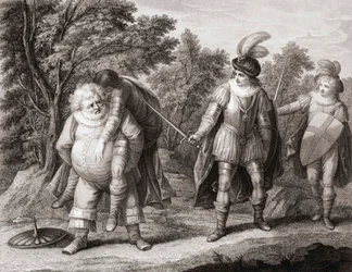 Falstaff z ciałem Hotspura na plecach. (wydrukować)