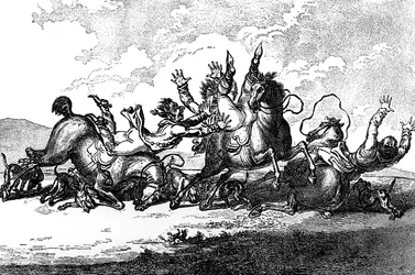 Ogary rzucające się, 1800.
