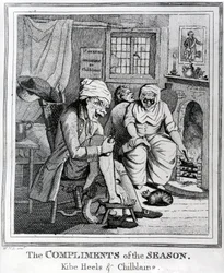 Komplementy sezonu, Kibe Heels und Chillblains, c.1785