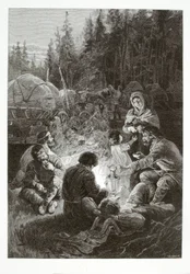 Biwak grupy Teamsters (kierowców Obozu)