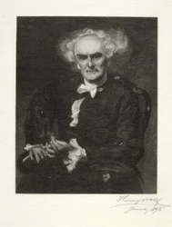 Joseph Jefferson jako "Dr Pangloss"