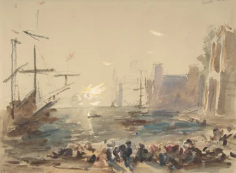 Seascape recto, Nieczytelny szkic verso, 1840-1906.