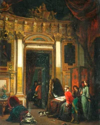 Wnętrze z figurami
