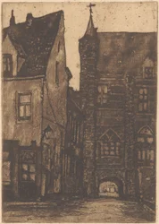 Widok Vleeshuis w Antwerpii