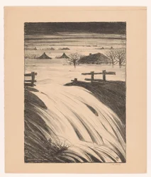 Meuse i Waal zalewają Jan. 1926 (oryginalny tytuł na obiekcie)