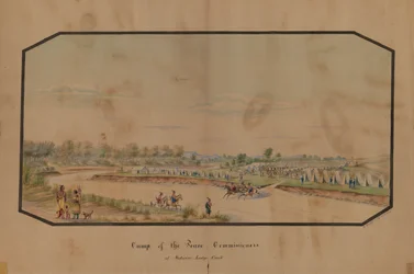 Obóz Komisarzy Pokoju w Medicine Lodge Creek, 1867.