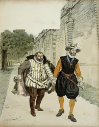 Henryk IV (1553-1610) i Karol Lotaryński, książę Mayenne (1554-1611). Pierwsze pojednawcze spotkanie dwóch wrogów, Mayenne
