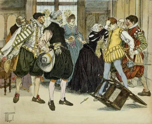 Zamach Jeana Châtela (1575-1594) z 27 grudnia 1594, który podczas królewskiej audiencji wtargnął do hôtel Gabrielle d