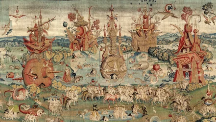 Ogród rozkoszy ziemskich. ok. 1560 (gobelin)