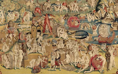 Ogród rozkoszy ziemskich. ok. 1560 (gobelin)