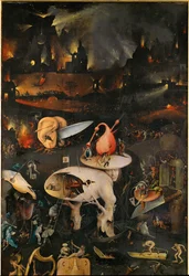 Ogród rozkoszy, prawy panel, górna połowa