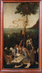 Statek głupców, ok. 1500 (obraz na drewnie)