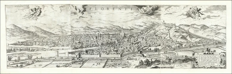 Widok Florencji z 1557 roku autorstwa Hieronymusa Cocka, opublikowany w 1601 roku przez Paula van der Houve