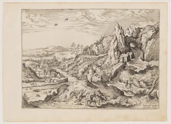 Abraham i Izaak w drodze na ofiarę, z krajobrazów ze scenami biblijnymi i mitologicznymi