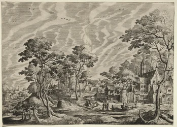 Pejzaż z zamkiem po prawej, 1630.