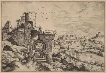 Ruiny na Palatynie, widok w kierunku Term Karakalli