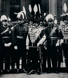 Przyszły król Edward VII i oficerowie Hussars Own Oxfordshire Hussars królowej, 1897 1911