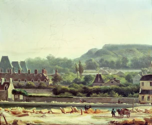 Hopital Saint-Louis i Buttes-Chaumont w 1830 r