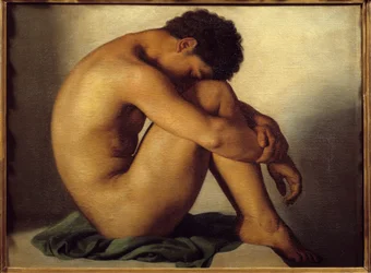Studium nagiego młodzieńca Obraz Hypolithe Flandrin (1809-1864)