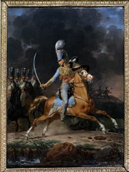 Pułkownik de Hussard ok. 1815 - 1816. Obraz Lecomte
