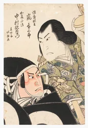 Nakamura Utaemon III jako Masakiyo i
Arashi Kichisaburo jako Koretaka, ok. 1818-21.
21 (Pojedynczy arkusz odbitki z Osaki)