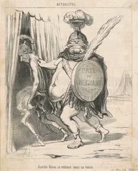 Achille Vèron wycofuje się do swojego namiotu