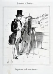 Grafika: Honore Daumier (1808-1879). Charivari pochodzi z 1840 roku: Seria PRZYSŁÓW I MAKSYMALNYCH „Cierpliwość jest cnotą osłów”” MUZEUM SZTUK PIĘKNYCH - PALAIS LONGCHAMP, MARSEILLE