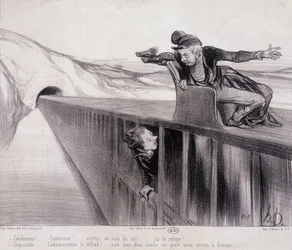 Karykatura Daumiera „”Les Chemins de Fer””, bd. 19 wiek