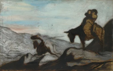 Don Kichot i Sancho Pansa. Około 1855