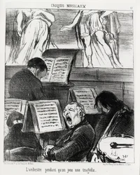 Szkice muzyczne: orkiestra grająca tragedię. Illustration d