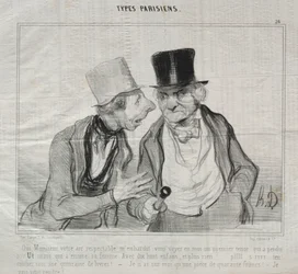 Types Parisiens, tablica 26: Tak, proszę pana, twój szanowny wygląd dodaje mi otuchy..., 29 maja 1840.