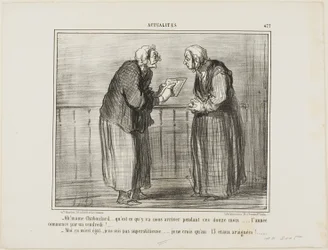 "- Och, Madame Chaboulard, zastanawiam się, co wydarzy się w nadchodzących dwunastu miesiącach... Nowy Rok zaczyna się w piątek! ... - Nie obchodzi mnie to, nie jestem przesądny... Wierzę tylko w liczbę 13 i w pająki!", płyta 477 z Actualités