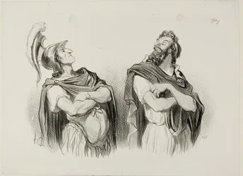 Achilles i Agamemnon. Achilles: "- A co mnie obchodzi twoja Troja!", płyta pierwsza z Physionomies Tragiques