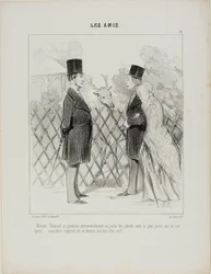 Madame Cabassol udająca się na romantyczny spacer po ogrodzie botanicznym wraz z najmłodszym przyjacielem swojego męża. Nagłe spotkanie z tym ostatnim niedaleko jelenia, płyta 4 z Les Amis